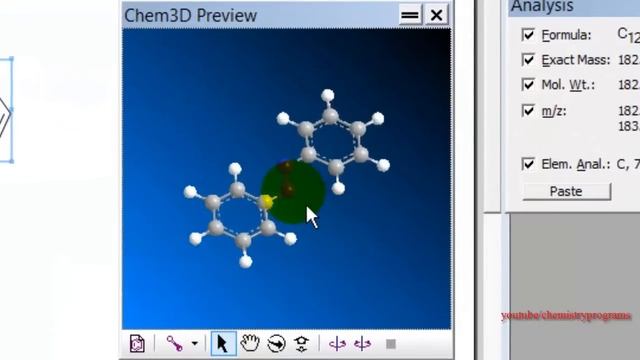 ChemDraw tutorial 16 show chemical structure in 3D preview смотреть онлайн