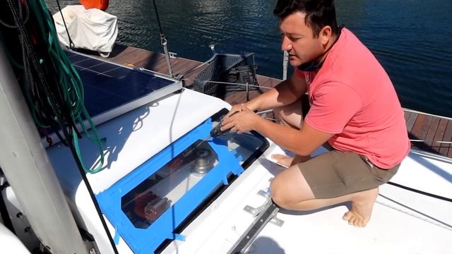 INSTALLING PORT LIGHTS in our COCKPIT! смотреть онлайн