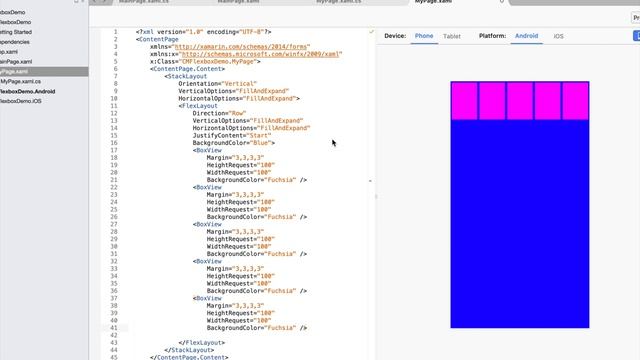สอนใช้  FlexLayout In Xamarin Tutorial แบบเดียวกับ Flex-box In Web And React-Native