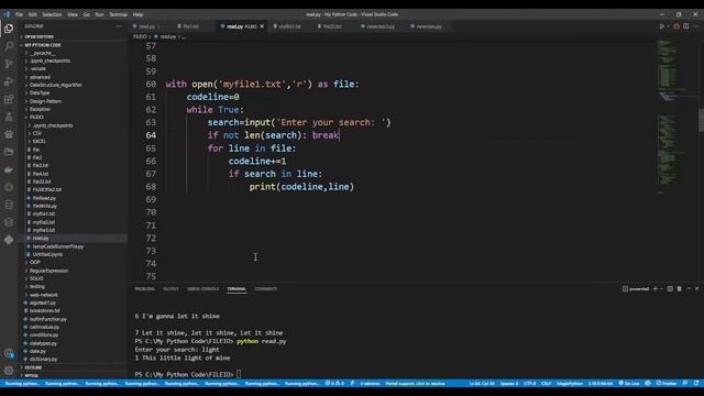 61. Python File IO - File Content Searcher - Example смотреть онлайн
