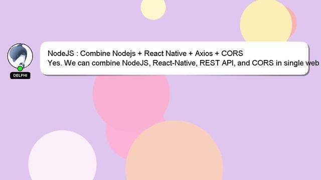 NodeJS : Combine Nodejs + React Native + Axios + CORS смотреть онлайн