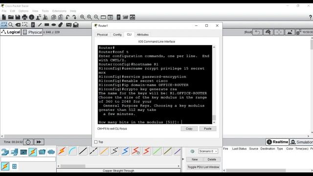 Настройка SSH к роутеру cisco. Configuring SSH to a cisco router. смотреть онлайн