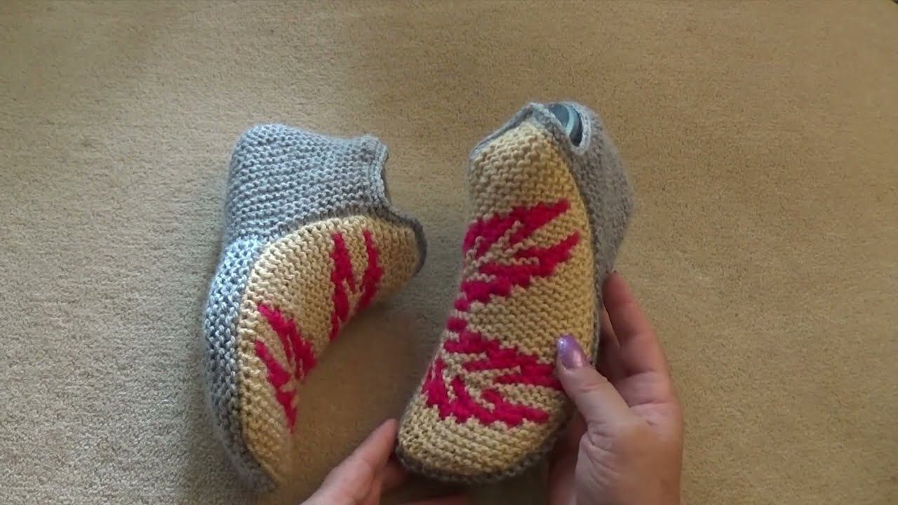 Тапочки "Зубчики" укороченными рядами смотреть онлайн