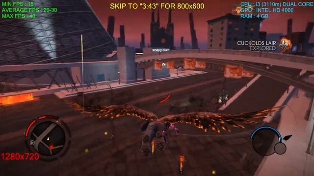 SAINTS ROW : GAT OUT OF HELL | LOW END PC TEST | INTEL HD 4000 | 4 GB RAM | i3 | смотреть онлайн