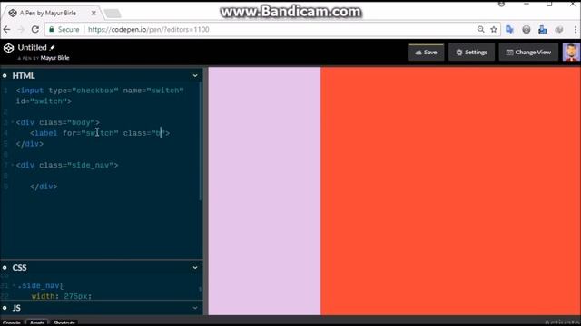 CSS Side Menu: Make Pure CSS 3D Sidebar (scale and rotate). смотреть онлайн