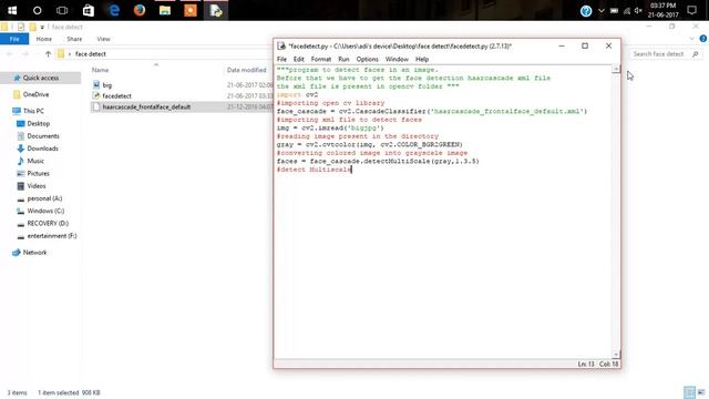 Python OpenCV Face Detection смотреть онлайн