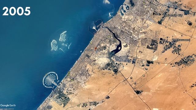 Dubai 1984-2021 Satellite Map View Blue Moon Universe смотреть онлайн
