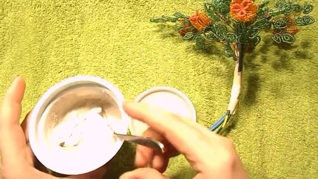 Дерево из бисера | Подставка для дерева | Мастер класс № 10 смотреть онлайн