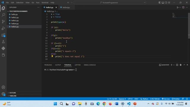 Python Boolean and Conditional смотреть онлайн