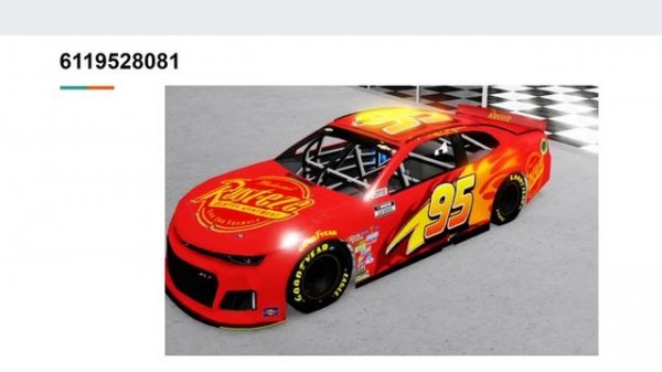 Cars Movie Codes! (Roblox Backstretch Battles)