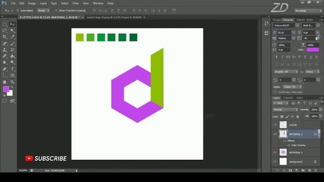 How to Make a D Letter Logo Design in Photoshop - LOGO DESIGN D смотреть онлайн