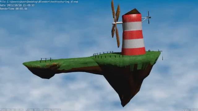 2 seconds of unfinished Blender Gorillaz windmill island sail spinning смотреть онлайн
