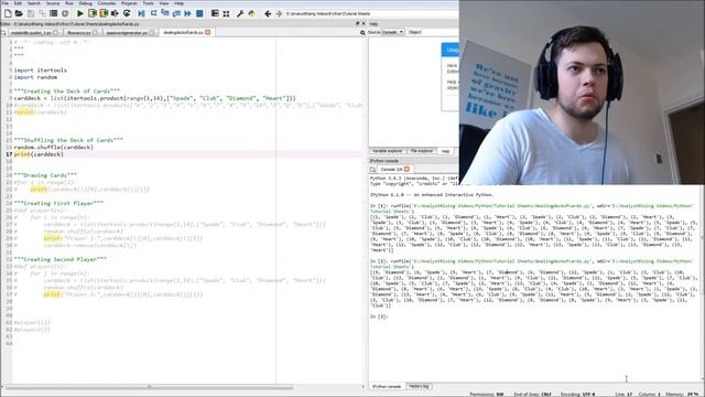 Python: SHUFFLING and DEALING CARDS to 2 Players!! смотреть онлайн