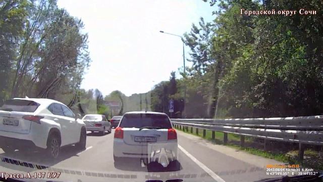 Туапсе - Сочи - Цандрыпш (Абхазия). Трасса А-147 (Е97) смотреть онлайн