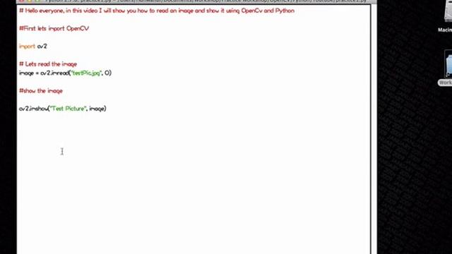 01. Using OpenCV and Python to Read and Show Image смотреть онлайн