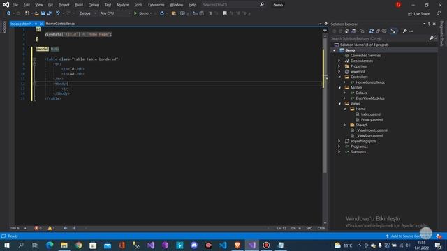 .Net Core 5.0 ile Emlak Sitesi - For ve Foreach Döngüleri смотреть онлайн
