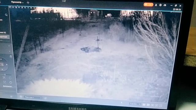 Пример работы PTZ камеры ночью во время дождя смотреть онлайн