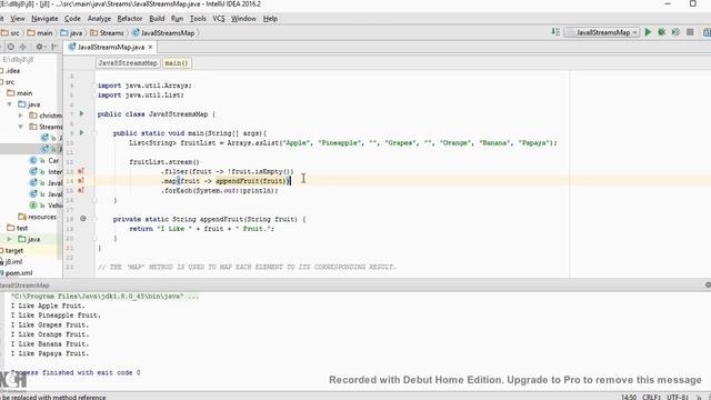 TAMIL JAVA 8 STREAMS MAP METHOD DEMO смотреть онлайн