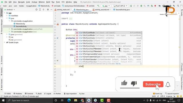 How to Move from One Activity to Another Activity in Android Studio Java/Kotlin смотреть онлайн