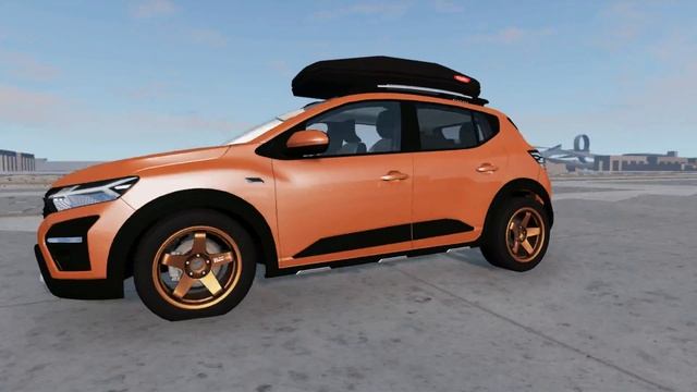 Test Drive Dacia Sandero Stepway 2021 suspension, speed uneven road ABS, ESP, Traction Control.... смотреть онлайн