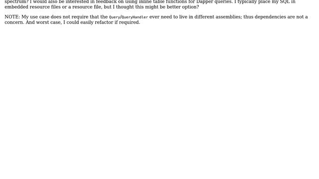 Code Review: Executing query via nested inner class query handler смотреть онлайн