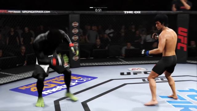 Black Hulk vs. Bruce Lee (EA sports UFC 2) смотреть онлайн