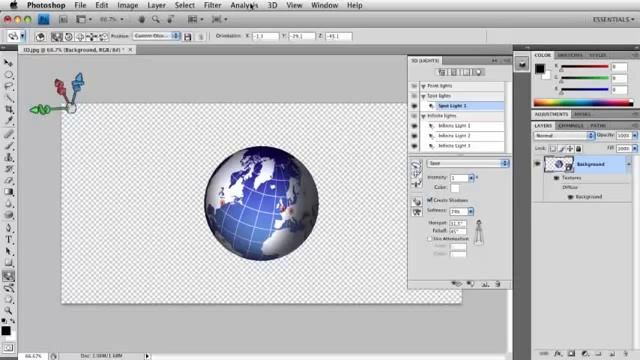 Adope Photoshop Tutorial CS4 A Photoshop CS4 Extended 3D Overview смотреть онлайн