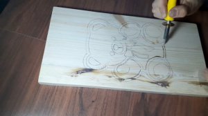 Выжигание рисунка на кухонной доске.Часть 1