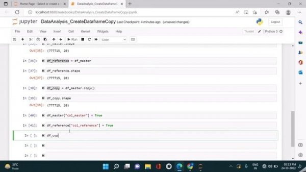Data Manipulation: Creating a copy of dataframes | Pandas dataframes