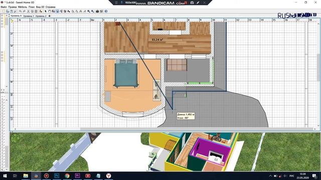 построить дом (Sweet home 3d) (9x10) build a house . (часть 2) смотреть онлайн