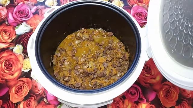 Гуляш из свиного сердца с подливой в сметане Гуляш в мультиварке Рецепт гуляша для второго блюда смотреть онлайн