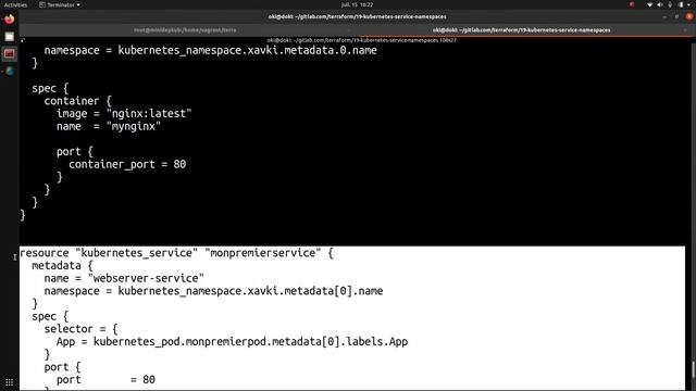 TERRAFORM - 19. Kubernetes : namespaces & services смотреть онлайн
