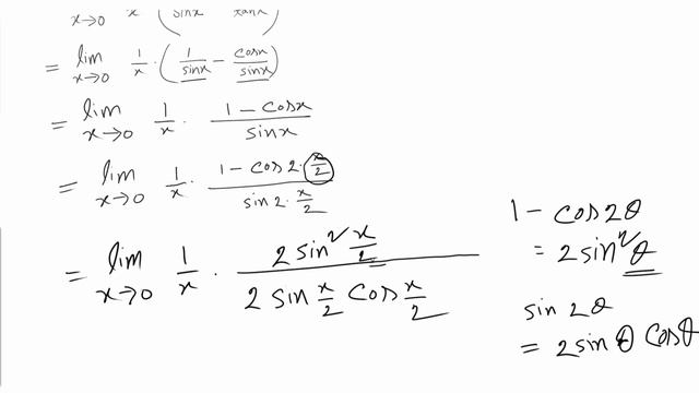 lim(x→0)(1/x)(1/sinx-1/tanx) এর মান নির্ণয়। смотреть онлайн