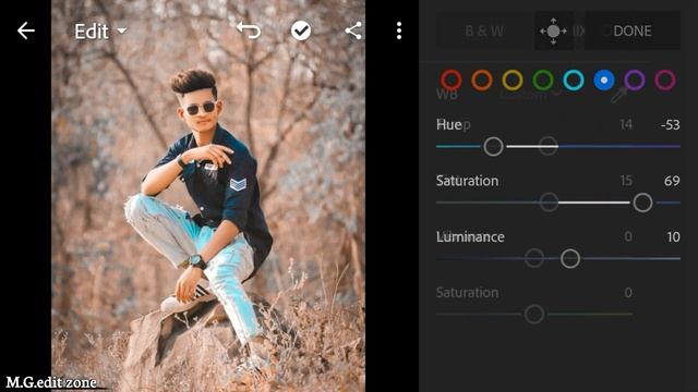 Lightroom photo editing ||brown and blue color correction ||PRESET download free || смотреть онлайн