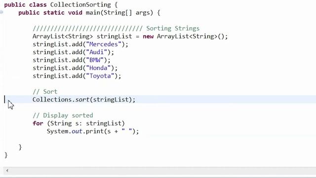 Sorting in Java смотреть онлайн