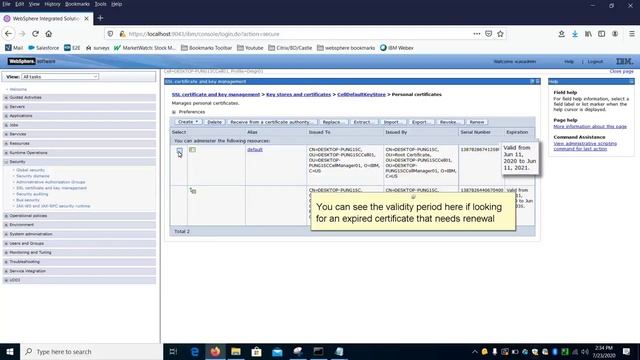 How to renew the default certificate in WebSphere Application Server смотреть онлайн