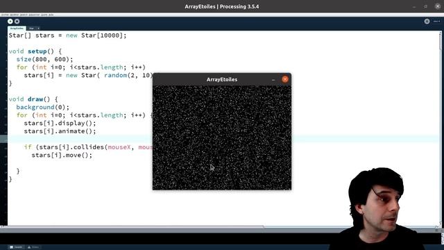 59 - Interagir avec des tableaux d'objets - Programmation créative avec Processing смотреть онлайн