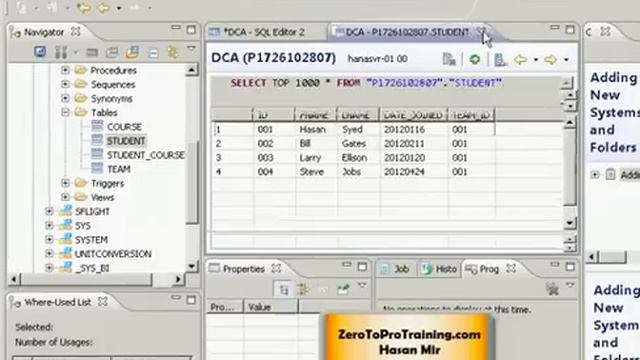 SAP HANA Studio Tutorial 15 - Cross Joins and Inner Joins смотреть онлайн