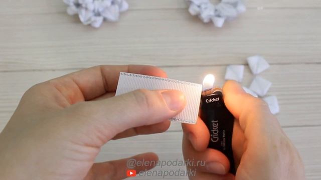 Зимний ЦВЕТОК ИЗ ЛЕНТ мастер-класс DIY / Ribbon flower / Канзаши / Kansasi bow ЕленаПодарки МК смотреть онлайн