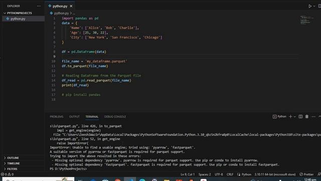 Python Dataframe to Parquet File Conversion | Python Tutorial смотреть онлайн