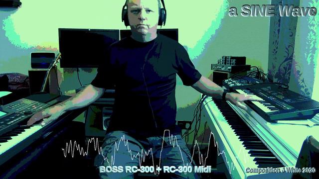 Synthesizer track Yamaha PSS-580 6 track looper Boss RC-300 + RC-300 keyboards J White a SINE wave смотреть онлайн