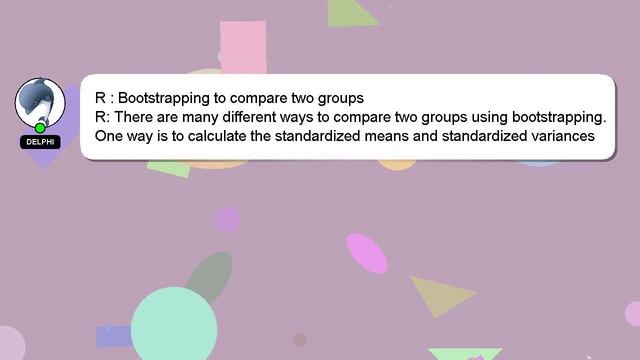 R : Bootstrapping to compare two groups смотреть онлайн