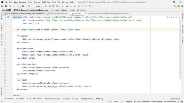 20. Embedded Tomcat with Spring Context and Data Source Bean смотреть онлайн