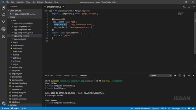 Angular Tutorial | #2 | Tamil | Component Creation | Important files | Learn with Jegan смотреть онлайн