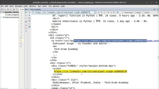 111. web scraping - getting google search data | Python | Hindi смотреть онлайн