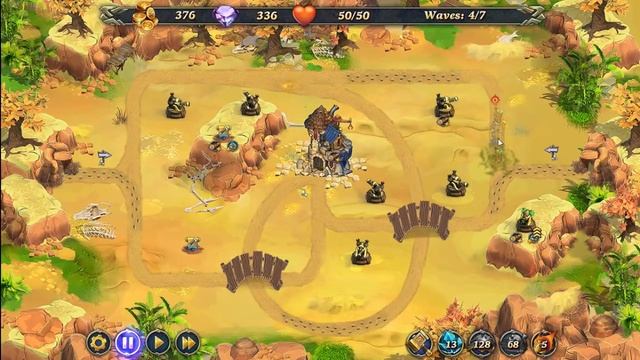 Royal Defense: Invisible Threat Desert Bones Level 1-11 Hard 3 Stars смотреть онлайн
