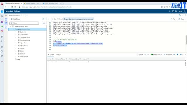 How to Find Duplicate Records in Kusto Query Language | Kusto Query Language Tutorial KQL 2022 смотреть онлайн