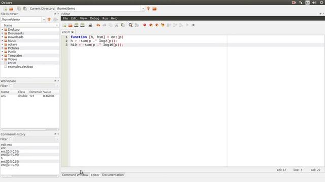 Скрипты и функции в языке MATLAB (GNU Octave) смотреть онлайн