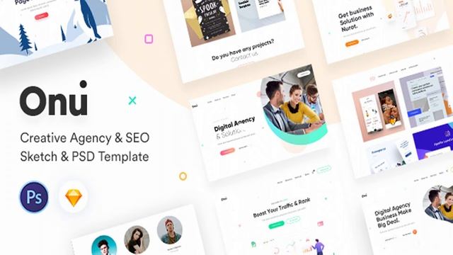 Onu - Creative Agency and SEO Sketch & PSD Template | Themeforest Website Templates and Themes смотреть онлайн