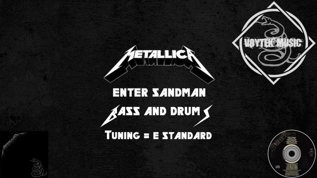 Metallica - Enter Sandman  - MIDI Bass & Drums Only  #backingtrackguitar